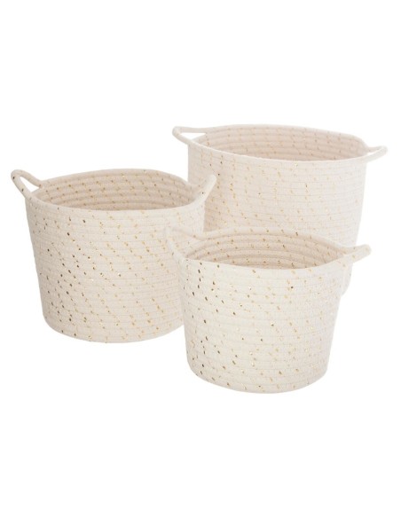 Set 3 Cestas con asas ATMOSPHERA Lurex 127259