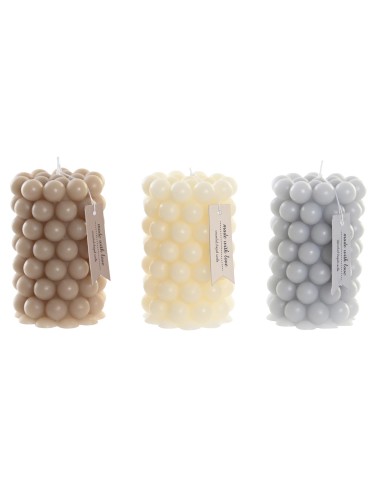 VELA CERA 6X6X10 344 GR, BOLAS 3 SURT.