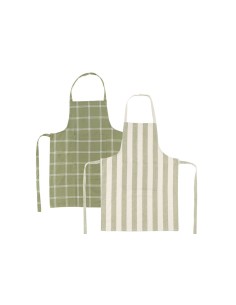 Delantal Cocina Algodón 60x84 D'CASA Rayas-Cuadros Surtidos