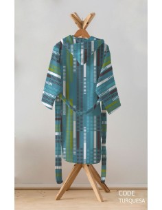 ALBORNOZ FANTASIA CON CAPUCHA CODE TURQUESA COTTONFEEL