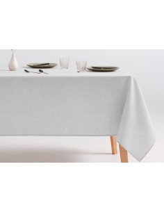 Mantel Liso Antimanchas Algodón GAMUSI Indira gris claro