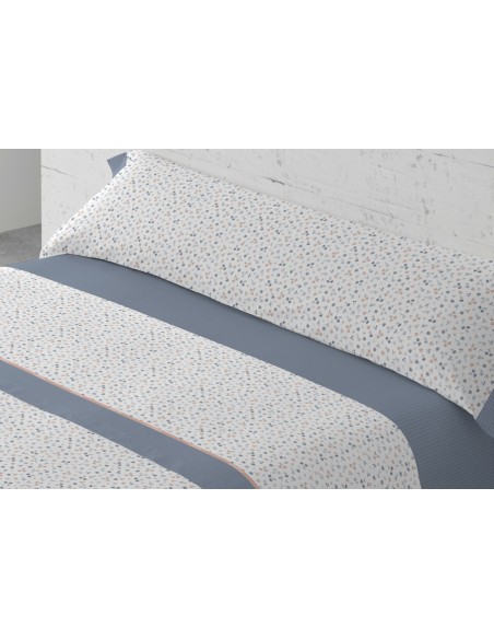 J.Sábana Estampada 30/27 PADUANA Luz beige-azul 135