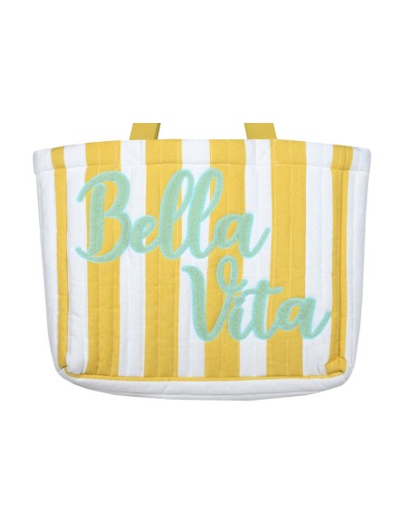 Bolso Playa 44x35cm Algodón STOF Acolchado Bella Vita